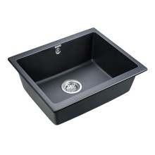 Кухонная мойка Paulmark Gera 55 PM205546-BLM Черный металлик
