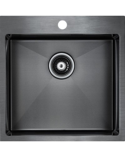 Кухонная мойка Paulmark Velten 51 PM905151-GM Вороненая сталь