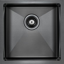 Кухонная мойка Paulmark Aller 44 PM904444-GM Вороненая сталь