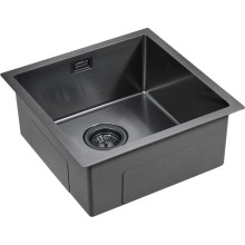 Кухонная мойка Paulmark Aller 44 PM904444-GM Вороненая сталь