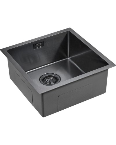 Кухонная мойка Paulmark Aller 44 PM904444-GM Вороненая сталь