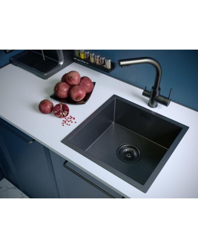 Кухонная мойка Paulmark Aller 44 PM904444-GM Вороненая сталь