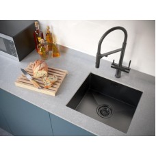 Кухонная мойка Paulmark Weser 48 PM804844-GM Вороненая сталь