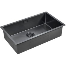 Кухонная мойка Paulmark Koher 74 PM807444-GM Вороненая сталь