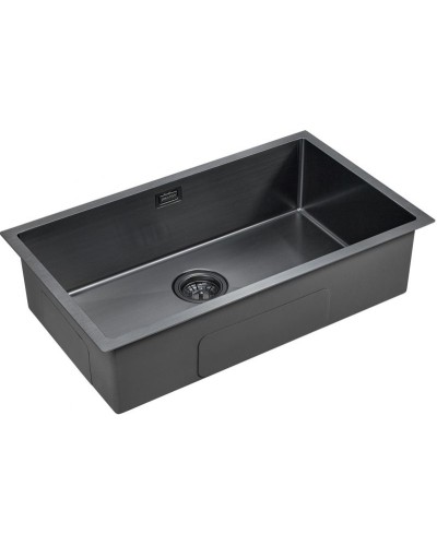 Кухонная мойка Paulmark Koher 74 PM807444-GM Вороненая сталь