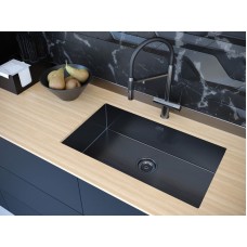 Кухонная мойка Paulmark Koher 74 PM807444-GM Вороненая сталь