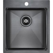 Кухонная мойка Paulmark Neckar 45 PM804551-GM Вороненая сталь