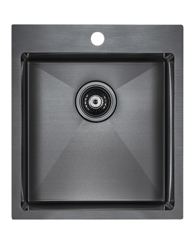 Кухонная мойка Paulmark Neckar 45 PM804551-GM Вороненая сталь