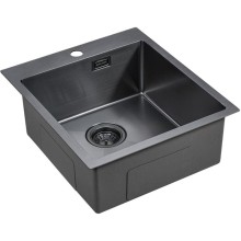 Кухонная мойка Paulmark Neckar 45 PM804551-GM Вороненая сталь