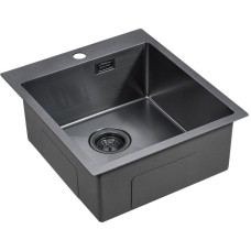 Кухонная мойка Paulmark Neckar 45 PM804551-GM Вороненая сталь