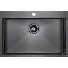 Кухонная мойка Paulmark Saar 75 PM807551-GM Вороненая сталь