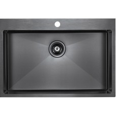 Кухонная мойка Paulmark Saar 75 PM807551-GM Вороненая сталь