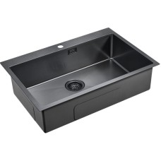 Кухонная мойка Paulmark Saar 75 PM807551-GM Вороненая сталь