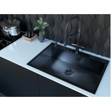 Кухонная мойка Paulmark Saar 75 PM807551-GM Вороненая сталь