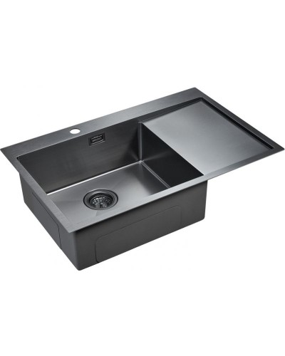 Кухонная мойка Paulmark Elde 78 PM807851-GML Вороненая сталь