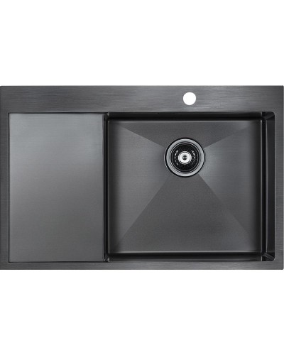 Кухонная мойка Paulmark Elde 78 PM807851-GMR Вороненая сталь