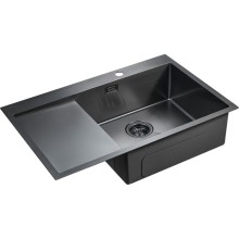 Кухонная мойка Paulmark Elde 78 PM807851-GMR Вороненая сталь