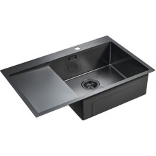 Кухонная мойка Paulmark Elde 78 PM807851-GMR Вороненая сталь
