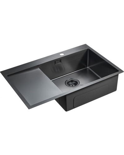 Кухонная мойка Paulmark Elde 78 PM807851-GMR Вороненая сталь