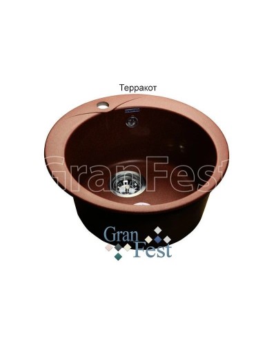 Кухонная мойка терракот GranFest Rondo GF-R480