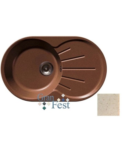 Кухонная мойка бежевый GranFest Rondo GF-R750L