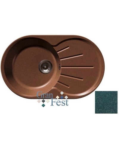 Кухонная мойка зеленый GranFest Rondo GF-R750L