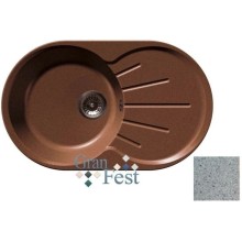 Кухонная мойка серый GranFest Rondo GF-R750L