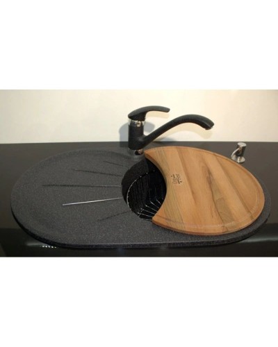 Кухонная мойка черный GranFest Rondo GF-R750L