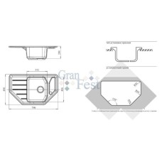 Кухонная мойка зеленый GranFest Corner GF-C800E