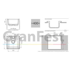 Кухонная мойка серый GranFest Practic GF-P420