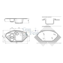 Кухонная мойка розовый GranFest Corner GF-C96