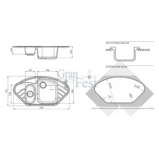 Кухонная мойка синий GranFest Corner GF-C960E