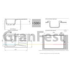 Кухонная мойка зеленый GranFest Standart GF-S850L