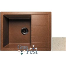 Кухонная мойка бежевый GranFest Quadro GF-Q650L