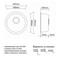Кухонная мойка ZorG R ZR-500 Нержавеющая сталь