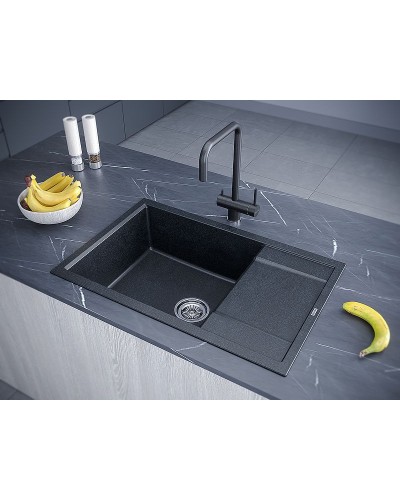 Кухонная мойка Paulmark Verlass PM317850-BLM Черный металлик