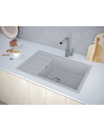 Кухонная мойка Paulmark Verlass PM317850-GRM Серый металлик