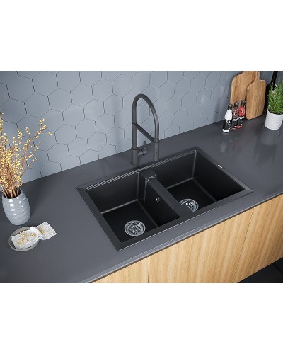 Кухонная мойка Paulmark Zwilling PM238150-BLM Черный металлик