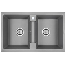 Кухонная мойка Paulmark Zwilling PM238150-GRM Серый металлик
