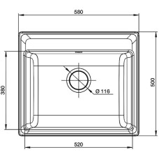 Кухонная мойка GranFest Vertex GF-V-580 Песочная