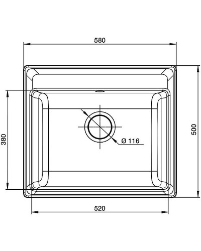 Кухонная мойка GranFest Vertex GF-V-580 Песочная
