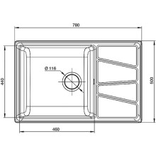 Кухонная мойка GranFest Vertex GF-V-780L Белая