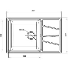 Кухонная мойка GranFest Vertex GF-V-780L Песочная
