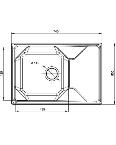 Кухонная мойка GranFest Unique GF-U-740L Графит