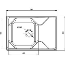 Кухонная мойка GranFest Unique GF-U-740L Топаз