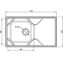 Кухонная мойка GranFest Unique GF-U-840L Белая