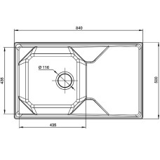 Кухонная мойка GranFest Unique GF-U-840L Белая
