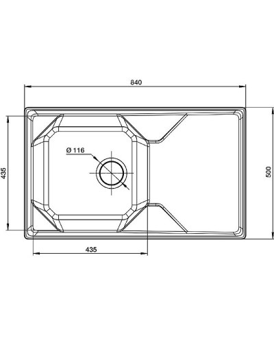 Кухонная мойка GranFest Unique GF-U-840L Серая