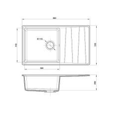 Кухонная мойка GranFest Level GF-LV-860L Топаз