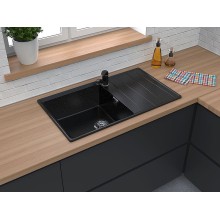 Кухонная мойка GranFest Level GF-LV-860L Черная